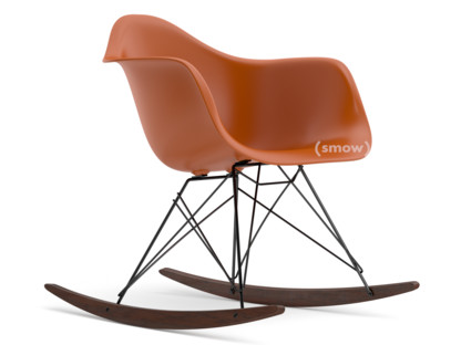 Eames Plastic Armchair RE RAR Rusty orange|Coated basic dark|Dark maple