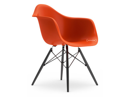 Eames Plastic Armchair RE DAW Red (poppy red)|Without upholstery|Without upholstery|Standard version - 43 cm|Black maple