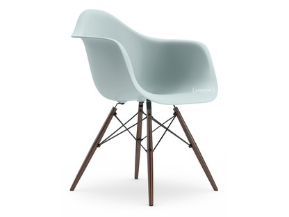 Eames Plastic Armchair RE DAW Ice grey|Without upholstery|Without upholstery|Standard version - 43 cm|Dark maple