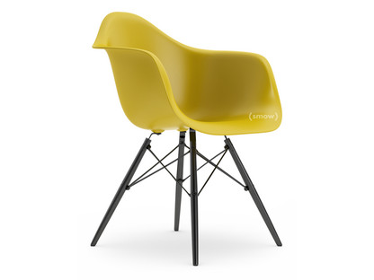 Eames Plastic Armchair RE DAW Mustard|Without upholstery|Without upholstery|Standard version - 43 cm|Black maple