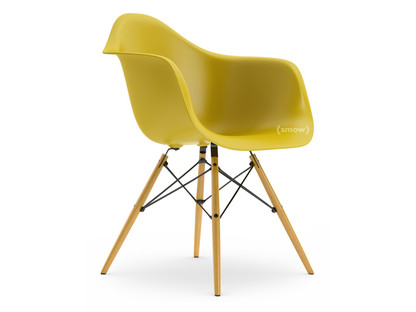 Eames Plastic Armchair RE DAW Mustard|Without upholstery|Without upholstery|Standard version - 43 cm|Yellowish maple
