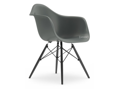 Eames Plastic Armchair RE DAW Granite grey|Without upholstery|Without upholstery|Standard version - 43 cm|Black maple