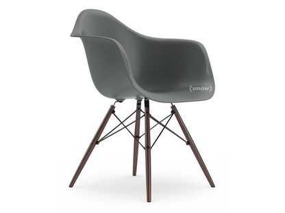 Eames Plastic Armchair RE DAW Granite grey|Without upholstery|Without upholstery|Standard version - 43 cm|Dark maple