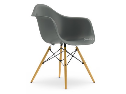 Eames Plastic Armchair RE DAW Granite grey|Without upholstery|Without upholstery|Standard version - 43 cm|Yellowish maple