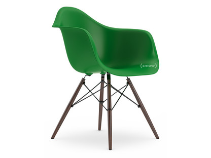 Eames Plastic Armchair RE DAW Green|Without upholstery|Without upholstery|Standard version - 43 cm|Dark maple
