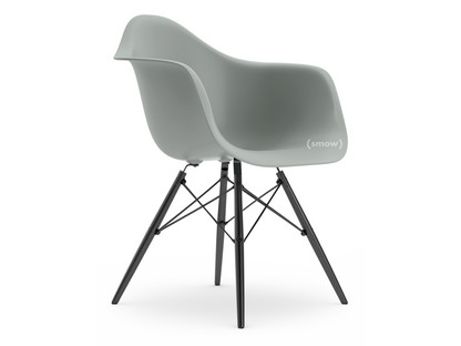 Eames Plastic Armchair RE DAW Light grey|Without upholstery|Without upholstery|Standard version - 43 cm|Black maple
