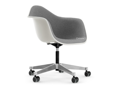 Eames Plastic Armchair RE PACC White|With full upholstery|Nero / ivory