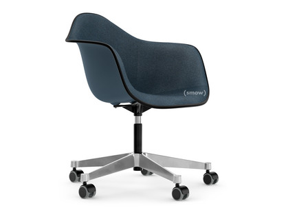 Eames Plastic Armchair RE PACC Sea blue RE|With full upholstery|Sea blue / dark grey