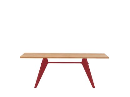 EM Table 200 x 90 cm|Natural oak, protective varnish|Japanese red