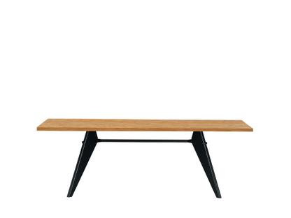 EM Table 220 x 90 cm|Natural oak solid, oiled|Deep black