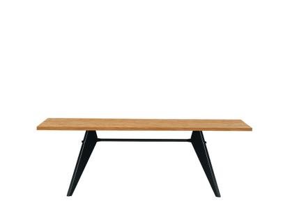 EM Table 220 x 90 cm|Natural oak solid, oiled|Deep black