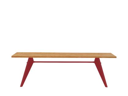EM Table 240 x 90 cm|Natural oak solid, oiled|Japanese red