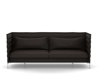 Alcove Sofa Three-seater (H94 x W237 x D84 cm)|Credo|Chocolate/black