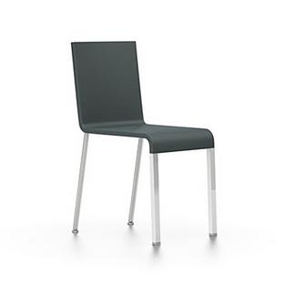 .03 Non-stackable|Base polished chrome|Without armrests|Dark grey
