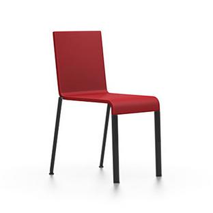 .03 Stackable|Base powder-coated black|Without armrests|Bright red