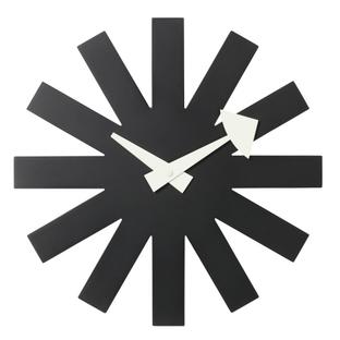 Asterisk Clock Black