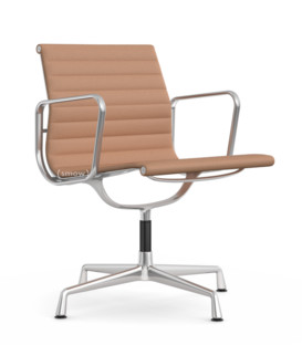 Aluminium Group EA 107 EA 108 EA 107 non swivelling Polished Hopsak Cognac ivory Vitra by Charles Ray Eames 1958 Originals from smow