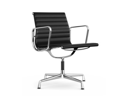 Aluminium Group EA 107 / EA 108 EA 107 - non-swivelling|Chrome-plated|Leather Premium F|Nero