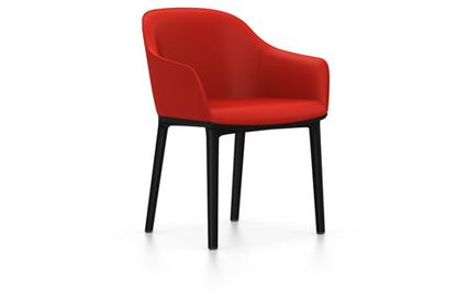 Softshell Chair with four-legged base Basic dark|Plano|Poppy red
