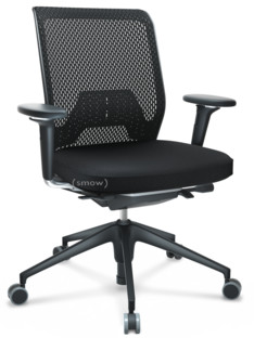 ID Mesh FlowMotion-with tilt mechanism, with seat depth adjustment|With 3D-armrests|5 star foot , basic dark plastic|Basic dark|Plano seat cover, diamond mesh back|Nero