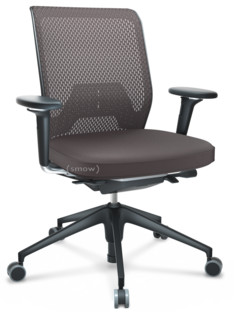 ID Mesh FlowMotion-without tilt mechanism, without seat depth adjustment|With 3D-armrests|5 star foot , basic dark plastic|Basic dark|Silk mesh seat cover, diamond mesh back|Brown