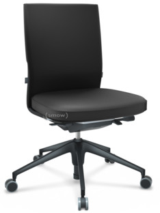 ID Soft FlowMotion-with tilt mechanism, with seat depth adjustment|Without armrests|5 star foot , basic dark plastic|Basic dark|Seat and back Plano|Dark grey