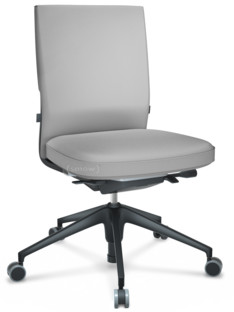 ID Soft FlowMotion-with tilt mechanism, with seat depth adjustment|Without armrests|5 star foot , basic dark plastic|Basic dark|Silk mesh seat and back|Soft grey