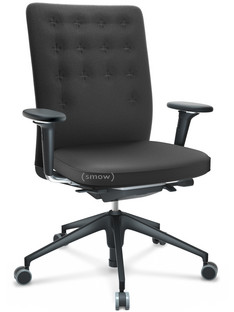 ID Trim With lumbar support|FlowMotion-without tilt mechanism, without seat depth adjustment|With 3D-armrests|5 star foot , basic dark plastic|Seat and back Plano|Dark grey