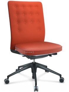 ID Trim Without lumbar support|FlowMotion-without tilt mechanism, without seat depth adjustment|Without armrests|5 star foot , basic dark plastic|Seat and back Plano|Orange