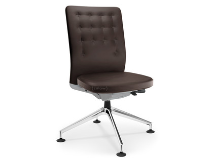 ID Trim Conference With lumbar support|Without armrests|Soft grey|Seat and back, leather|Marron