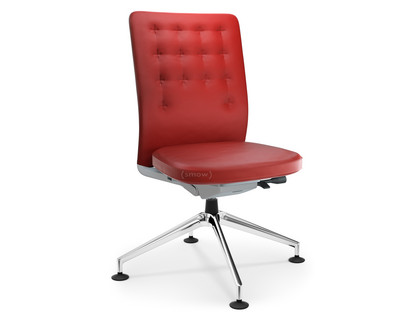 ID Trim Conference Without lumbar support|Without armrests|Soft grey|Seat and back, leather|Red