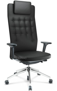 ID Trim L FlowMotion with seath depth adjustment|With 3D-armrests|Basic dark|Leather nero