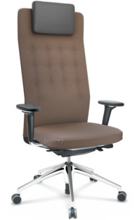 ID Trim L FlowMotion with seath depth adjustment|With 3D-armrests|Basic dark|Plano fabric coffee