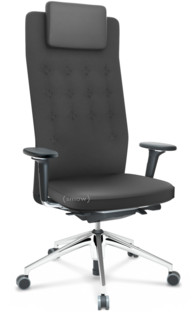 ID Trim L FlowMotion with seath depth adjustment|With 3D-armrests|Basic dark|Plano fabric dark grey