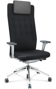 ID Trim L FlowMotion with seath depth adjustment|With 3D-armrests|Soft grey|Plano fabric nero