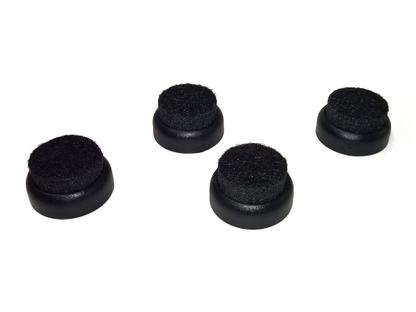 Glides (1 Set) for Vitra Chairs For DAW/DSW/DKW|Felt pads for hard floor surfaces, basic dark