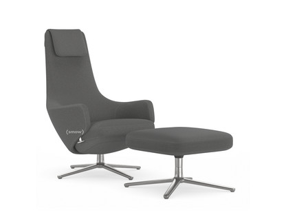 Repos Chair Repos & Ottoman|Fabric Cosy 2 Classic Grey|41 cm|Polished