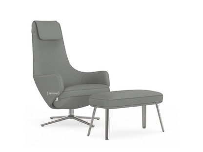 Repos Chair Repos & Panchina|Fabric Cosy 2 Pebble Grey|46 cm|Polished