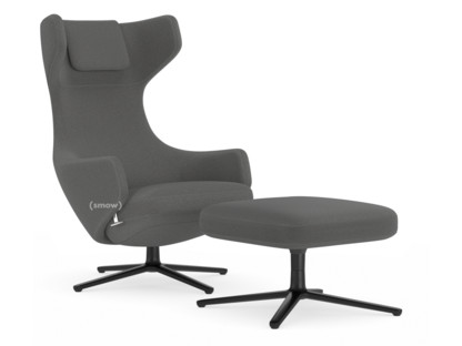 Grand Repos Chair Grand Repos & Ottoman|Fabric Cosy 2 Classic Grey|46 cm|Basic dark