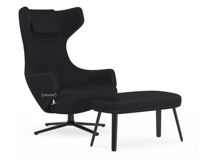 Grand Repos Chair Grand Repos & Panchina|Fabric Cosy 2 Merino black|41 cm|Basic dark