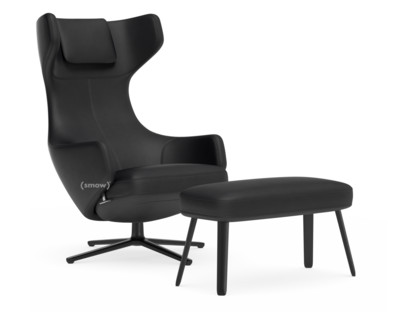 Grand Repos Chair Grand Repos & Panchina|Leather Premium F nero|41 cm|Basic dark
