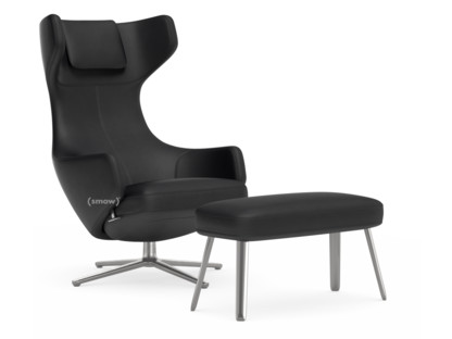 Grand Repos Chair Grand Repos & Panchina|Leather Premium F nero|41 cm|Polished