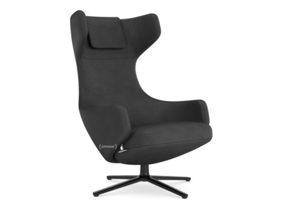 Grand Repos Chair Grand Repos|Fabric Dumet carbon/black|46 cm|Basic dark