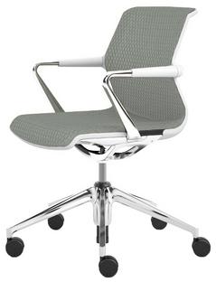 Unix Chair with Five Star Base Diamond Mesh ice grey|Soft grey