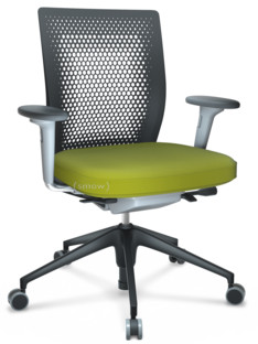 ID Air Basic dark|Plano fabric-68 avocado|Soft grey|5 star foot , basic dark plastic|With 2D armrests