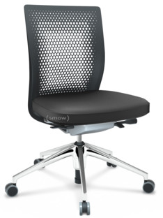 ID Air Basic dark|Plano fabric-69 dark grey|Soft grey|5 star foot, polished aluminium|Without armrests