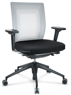 ID Air Soft grey|Plano fabric-66 nero|Basic dark|5 star foot , basic dark plastic|With 2D armrests