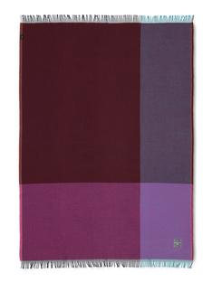 Colour Block Blanket Blue/bordeaux