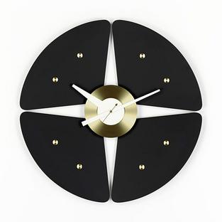 Petal Clock Black 