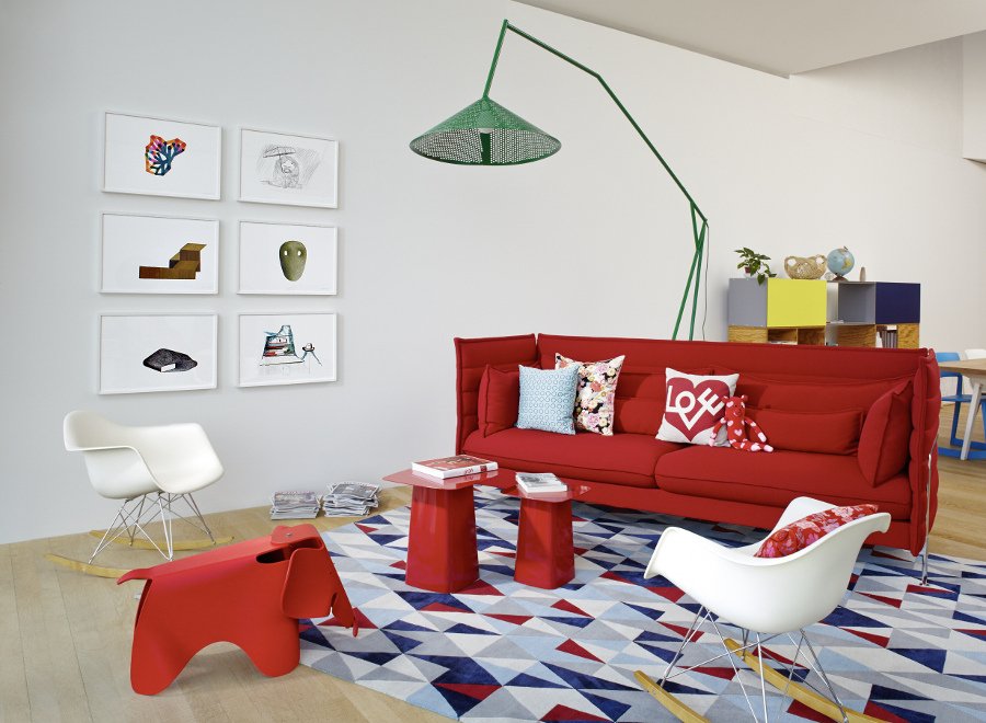 Graphic Print Pillows, Eyes | Vitra | by Alexander Girard